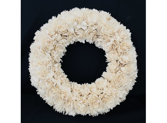 20' Ivory Color Faux Flower Wreath