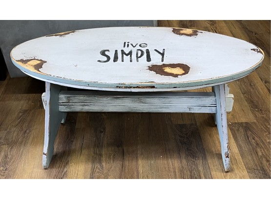 Wooden Hand Painted Live Simply Table