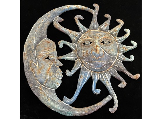 Hand Crafted Sun And Moon Wall Decor
