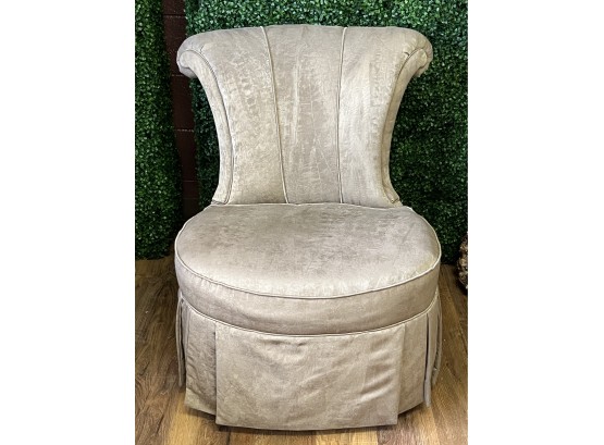 Taupe Slipper Accent Chair