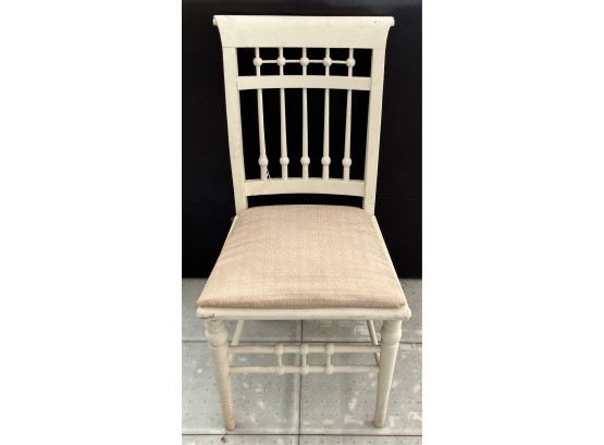 White Wood Side Chair 16' X 18' X 36'