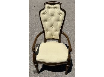 Vintage Cream Upholstered Armchair