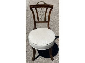 Vintage Wood Side Chair W Handle