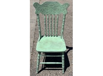 Painted Green Wood Chair