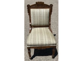 Antique Eastlake Walnut Parlor Chair