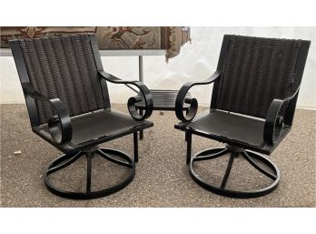 3pc Patio Set Incl. 2 Outdoor Metal Chairs & 1 Small Table