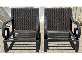 2 Outdoor Metal Patio Chairs