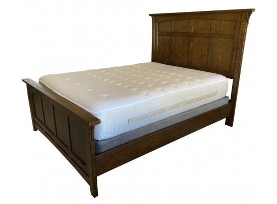 Havertys Full Sized Wood Bed, Incl. Headboard, Footboard, Mattress And Frame