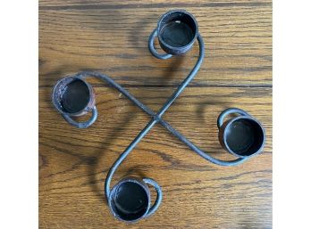 4 Candle Metal Candle Holder