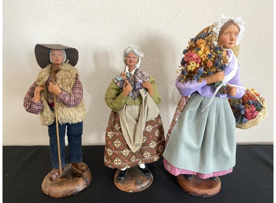Set Of 3 Peasant Dolls