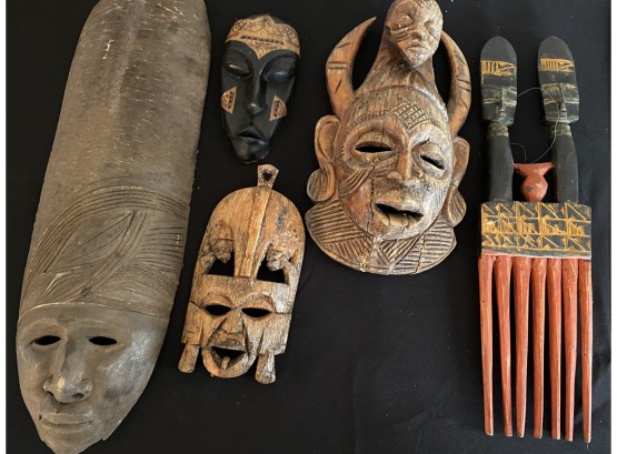 Amazing Collection Of Tribal Masks And Combs