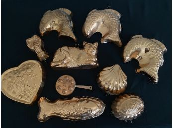 Assorted Lot Of Copper Molds