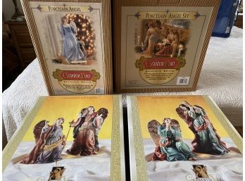 Collection Of 4 Porcelain Angels In Box