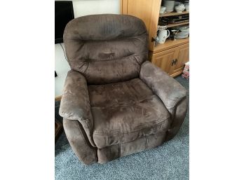 Brown Ultra Suede Electric Reclining Chair