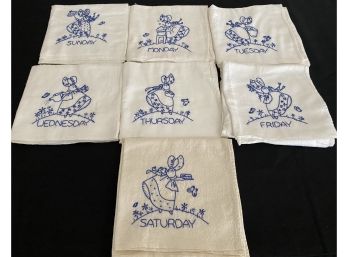 Hand Embroidered Dish Towels