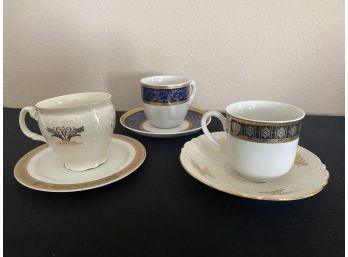 Lot Of 3 Tea Cups And Saucers