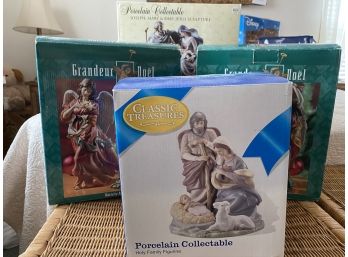 Collection Of 4 Porcelain Angels And Holy Family