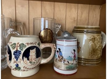 Lot Of 6 Mugs And Steins