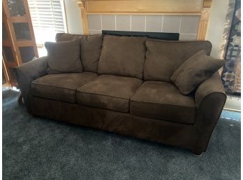 Brown Ultra Suede Lazy-Boy Sofa