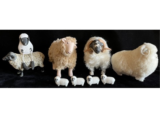 Assorted Sheep/ram Figurine Lot