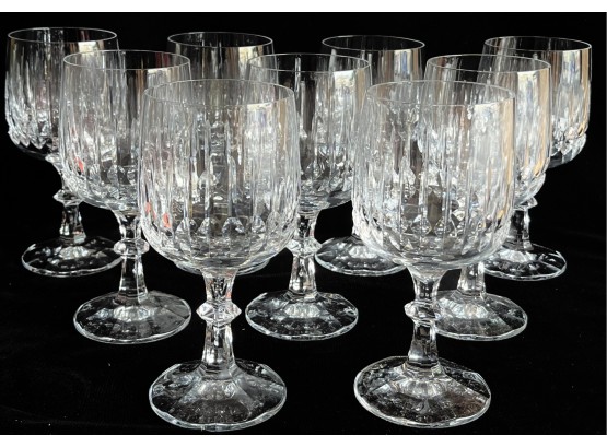 9pc Assorted Crystal Wine Goblets