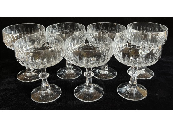 7pc Crystal Coupe Champagne Glasses