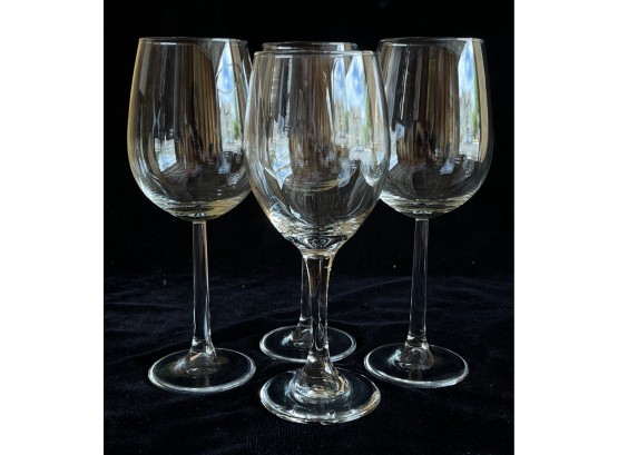 4 Clear Wine Glasses