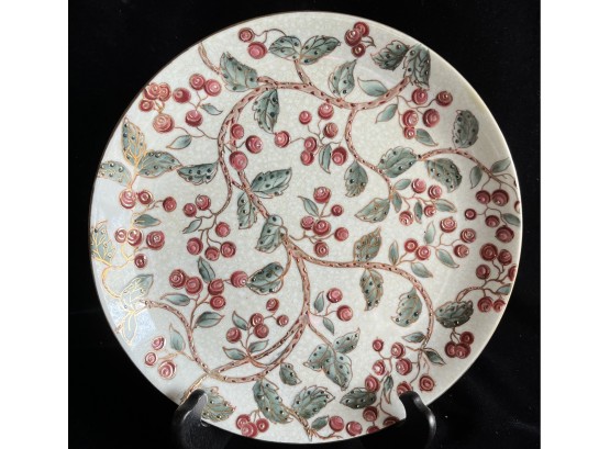 Hand Painted Floral Porcelain Plate