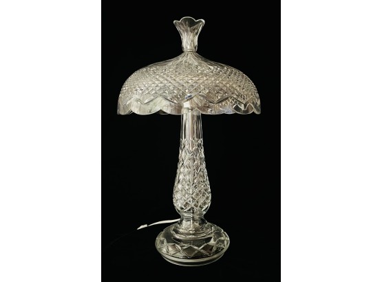 Impressive Waterford Achill Crystal Table Lamp Beautiful & Heavy!