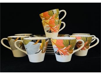 16 Vintage 1986 Korean Sango The Larry Laslo Collection Maui 7001 China Oval Cups & Saucers 1 Of 2
