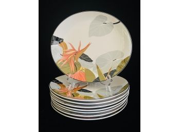 8 Vintage 1986 Korean Sango The Larry Laslo Collection Maui 7001 China Oval Bread Plates 1 Of 2