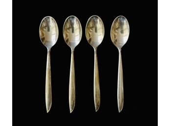 4 Pc International Sterling Silver Rhythm Small Condiment Spoons 56.7g