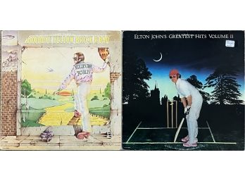 2pc Collection Of Elton John Records Incl. Goodbye Yellow Brick Road & Greatest Hits Vol II