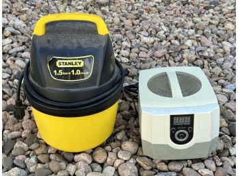 1 Gallon Stanley Wetdry Model 8100101A  & Ultrasonic Cleaner Model CD-4800