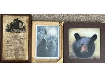 3pc Framed Assorted Home Wall Decor