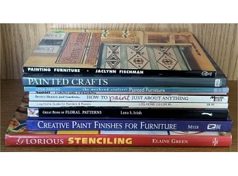 Assorted Collection Of Assorted Books Incl. Painted Crafts, Painting Furniture & More