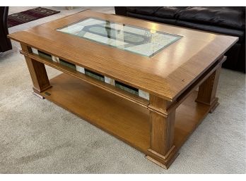 Wood & Stained Glass Coffee Table