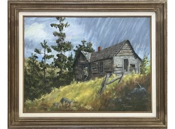 Cottage In The Hills Country Scene Art