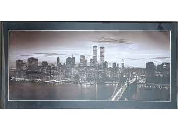 Framed New York Scene By Boris Vyatkin Poster