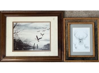 2pc Collection Of Framed Artwork By Joseph Boon & Richard Steward