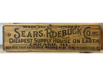 Vintage Wooden Sears, Roebuck & Co. Box