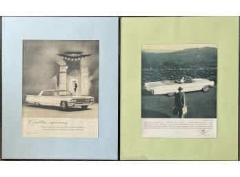 3pc Collection Of  Vintage Framed Cadillac & Ford Car Ads