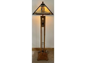 Tall Drake Mission Tiffany Style Floor Lamp