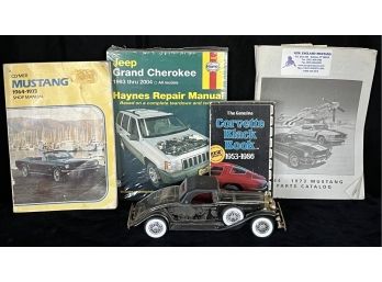 Classic Car Lot Incl. Model Rolls Royce Car & 4 Books