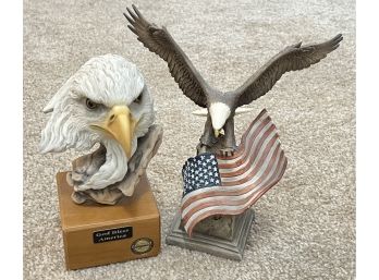2pc Eagle Decor.  Incl. God Bless America Figurine