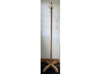 Tall Wooden Coat & Scarf Rack