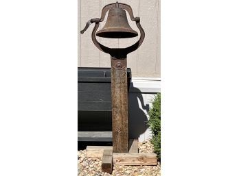 Impressive Antique Iron School Bell