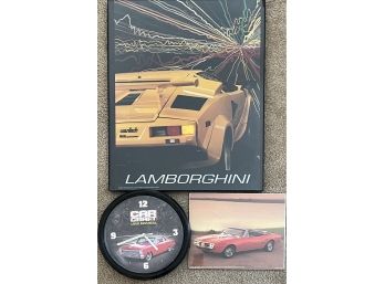 3pc Collection Of Car Themed Wall Art