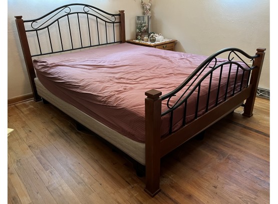 Wooden Metal Bed Frame Boxspring And Mattress Not Included