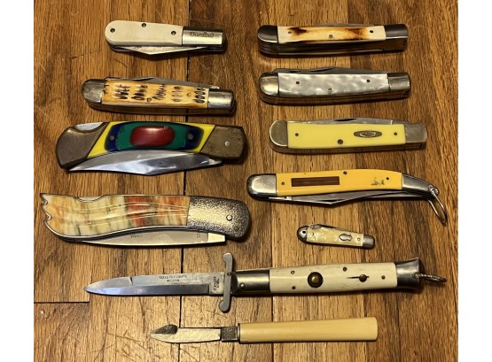 Collection Of Assorted Knives Incl. Pocket Knives & More